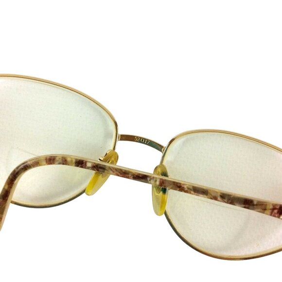 Luxottica 2518 Eyeglass Frames Goldtone Brown Made In Italy 52 17 130 - Picture 9 of 9